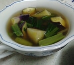 なすと小松菜の和風スープ